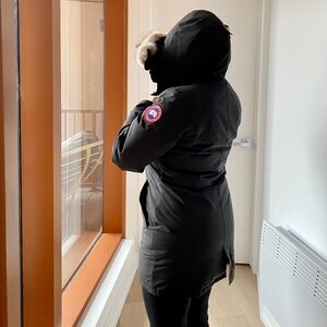 Canada Goose Black Hooded Ski Jacket